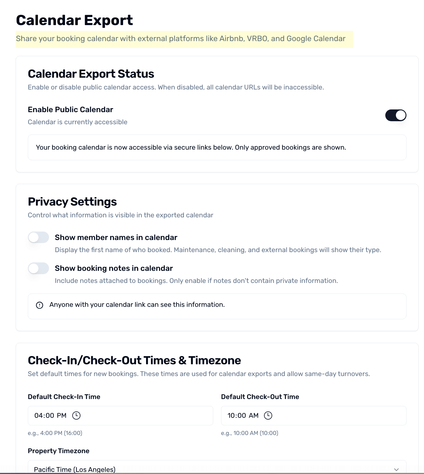 Sync Your Calendar with Airbnb, VRBO & Google Calendar