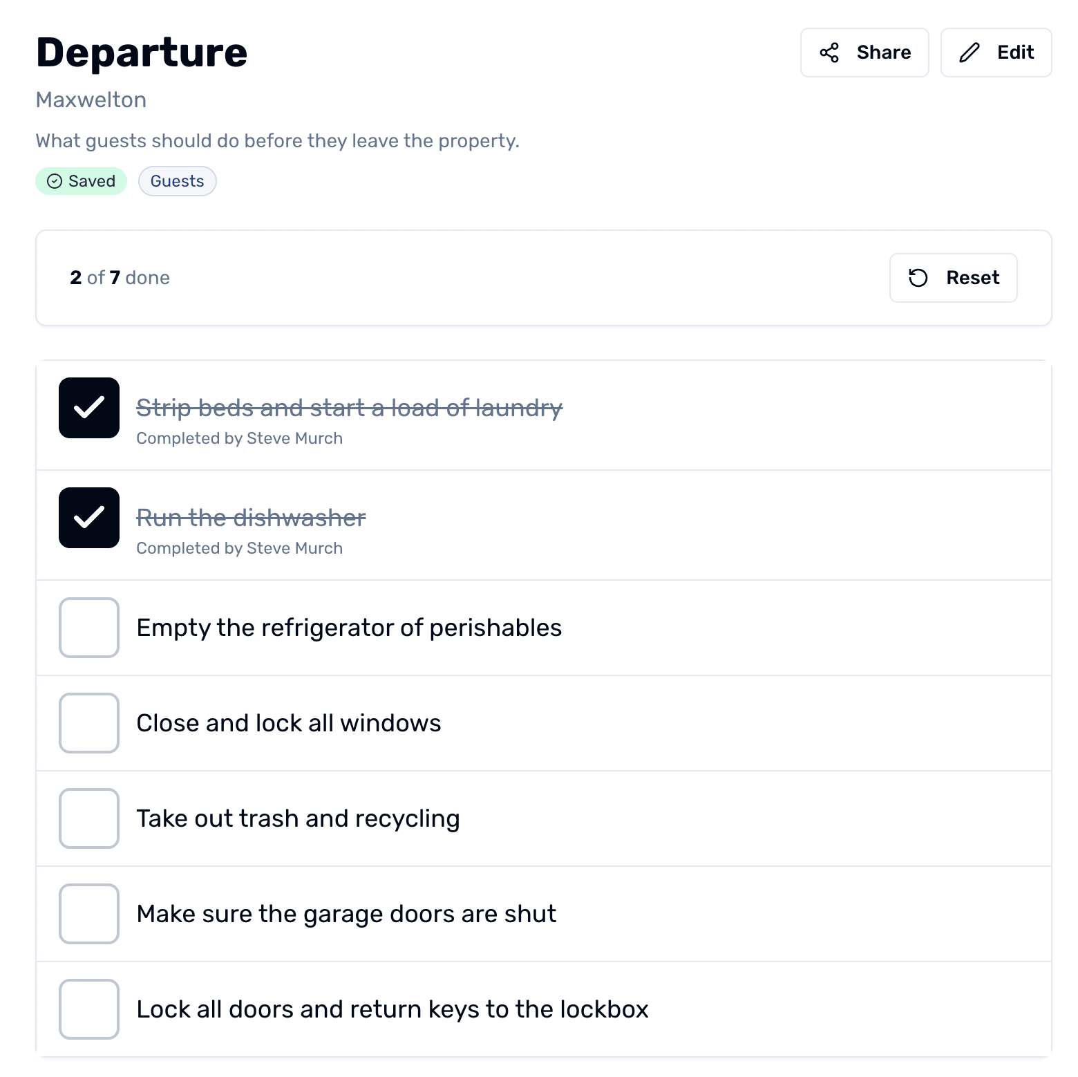 Create a Reusable Checklist