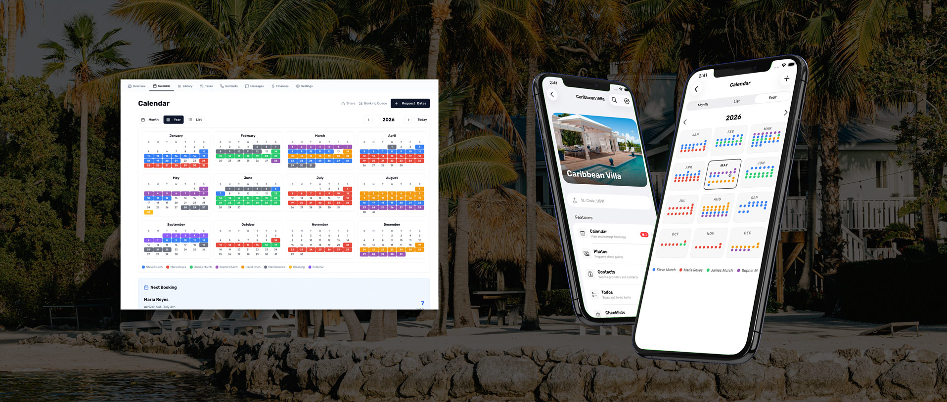 OurSharedPlace booking calendar app for shared vacation homes